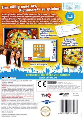Pictionary box cover back